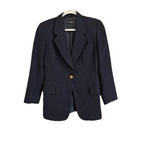 Ann Freedberg Vintage Blazer Women's‎ Size 6 Navy Crawford Wool USA Preppy
